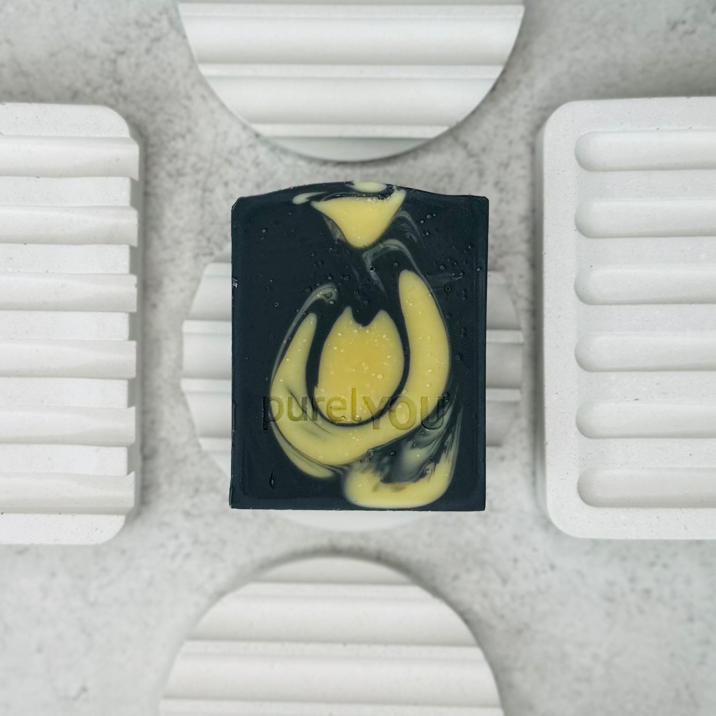 Runde Seifenschale aus Beton