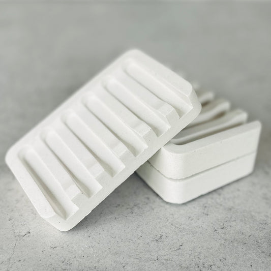 Eckige Seifenschale aus Beton