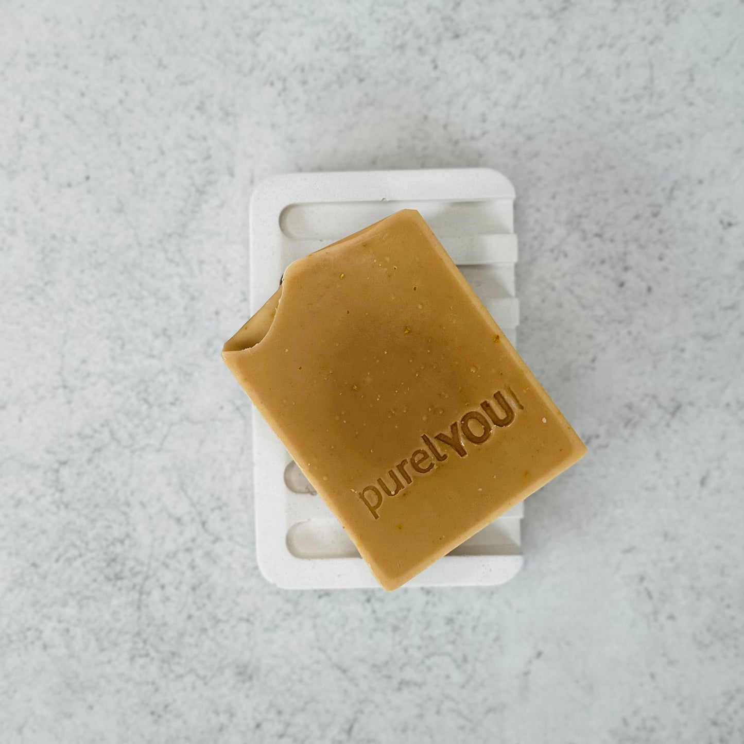 Eckige Seifenschale aus Beton